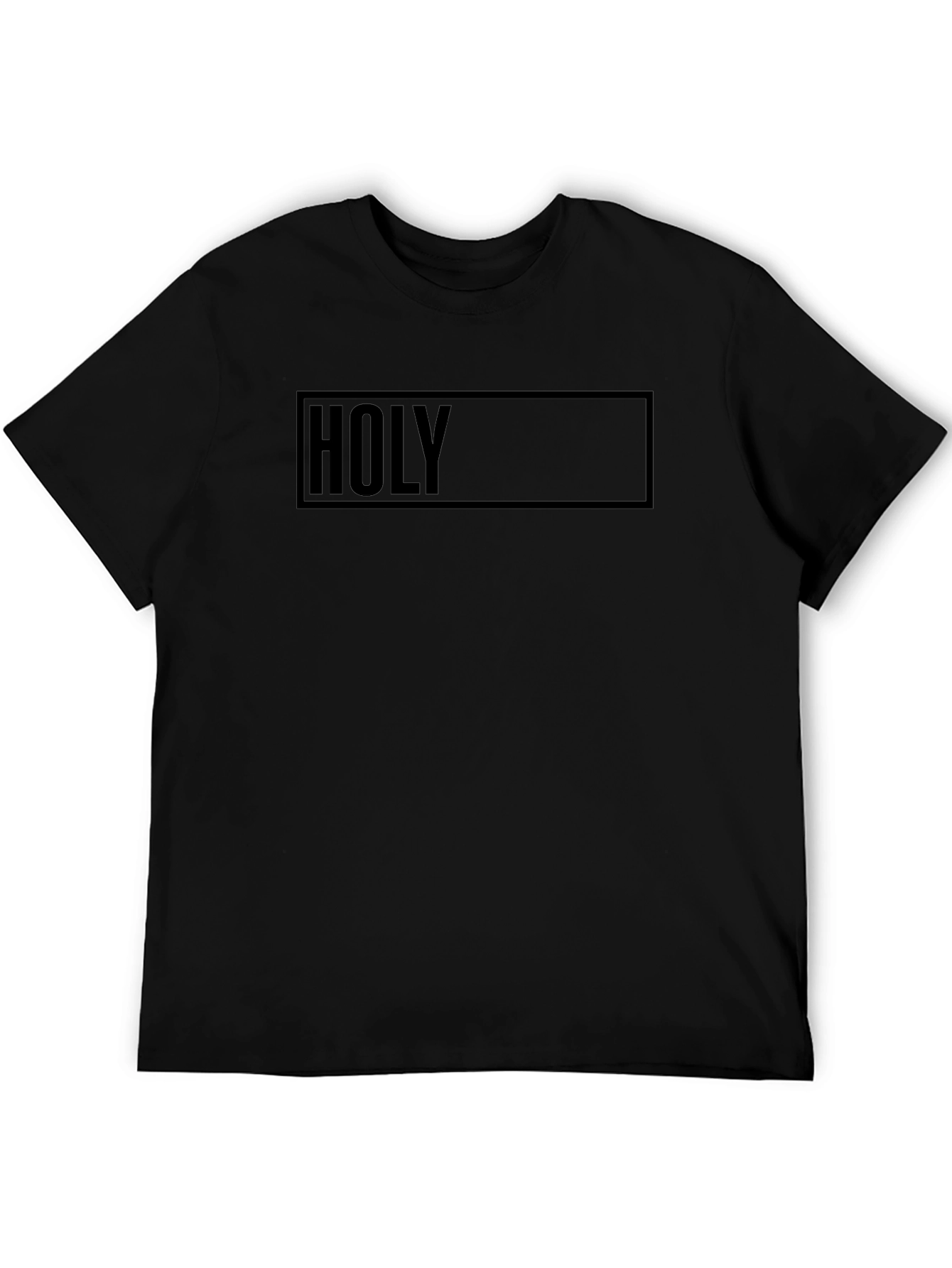 Mens Black HOLY Graphic T-Shirt