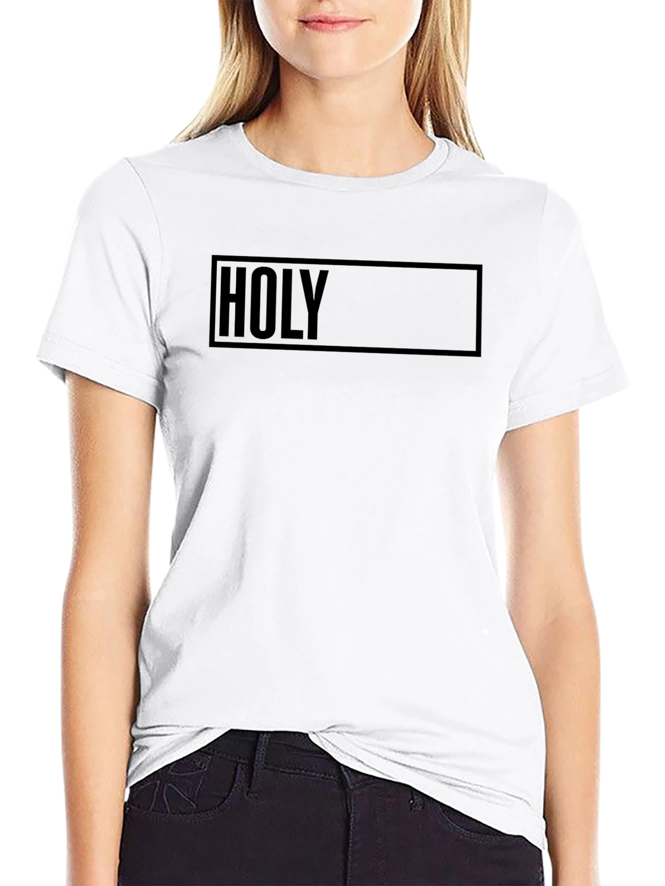 Mens Black HOLY Graphic T-Shirt