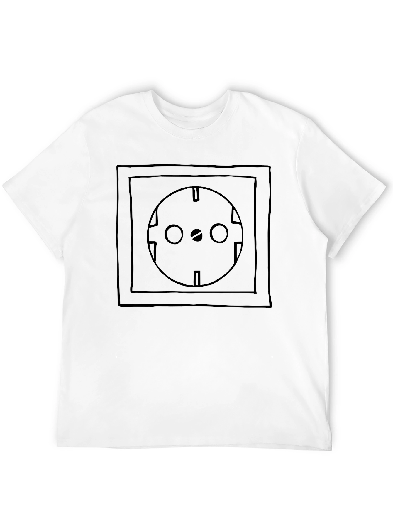 Electric Outlet Graphic T-Shirt - Black