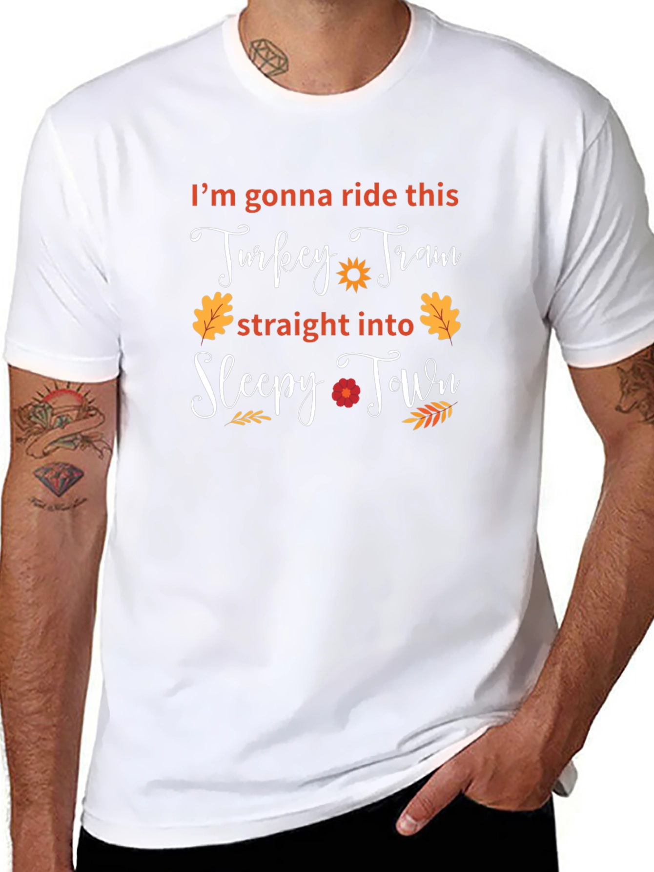 Funny Thanksgiving Turkey Train T-Shirt