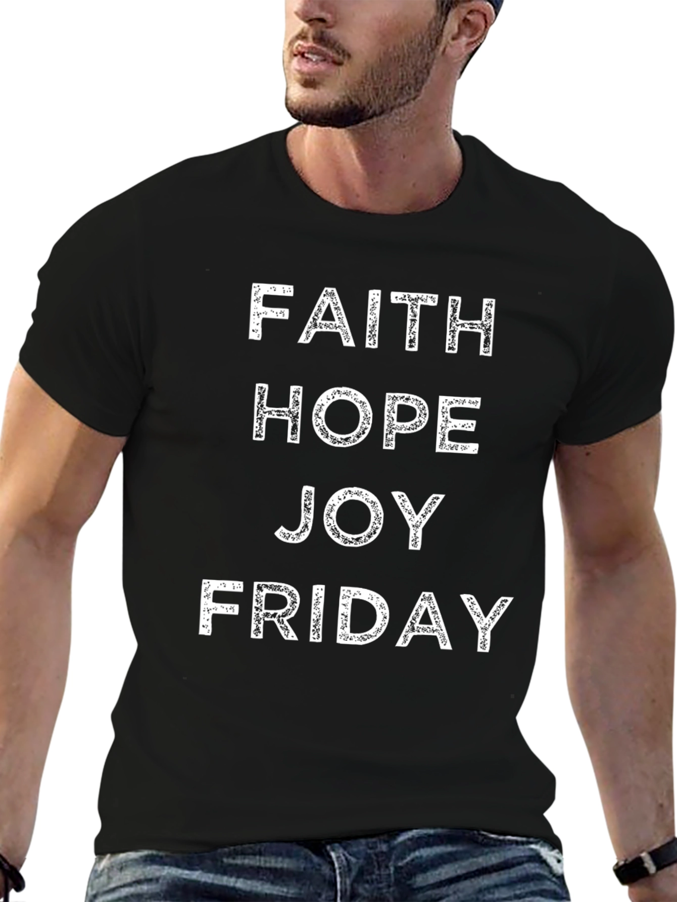 Faith Hope Joy Friday T-Shirt - Black