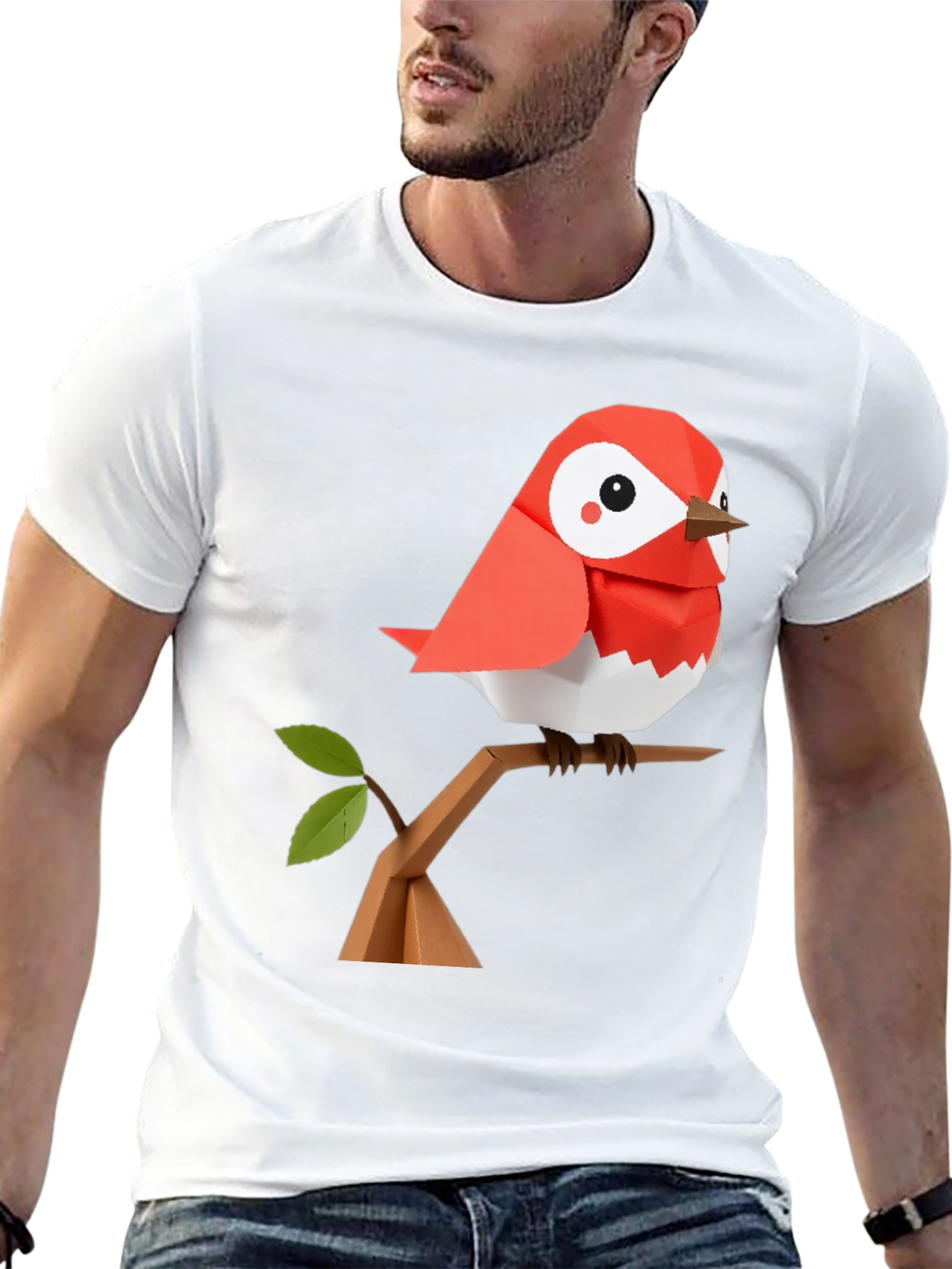 Origami Bird Graphic Tee - Stylish & Unique