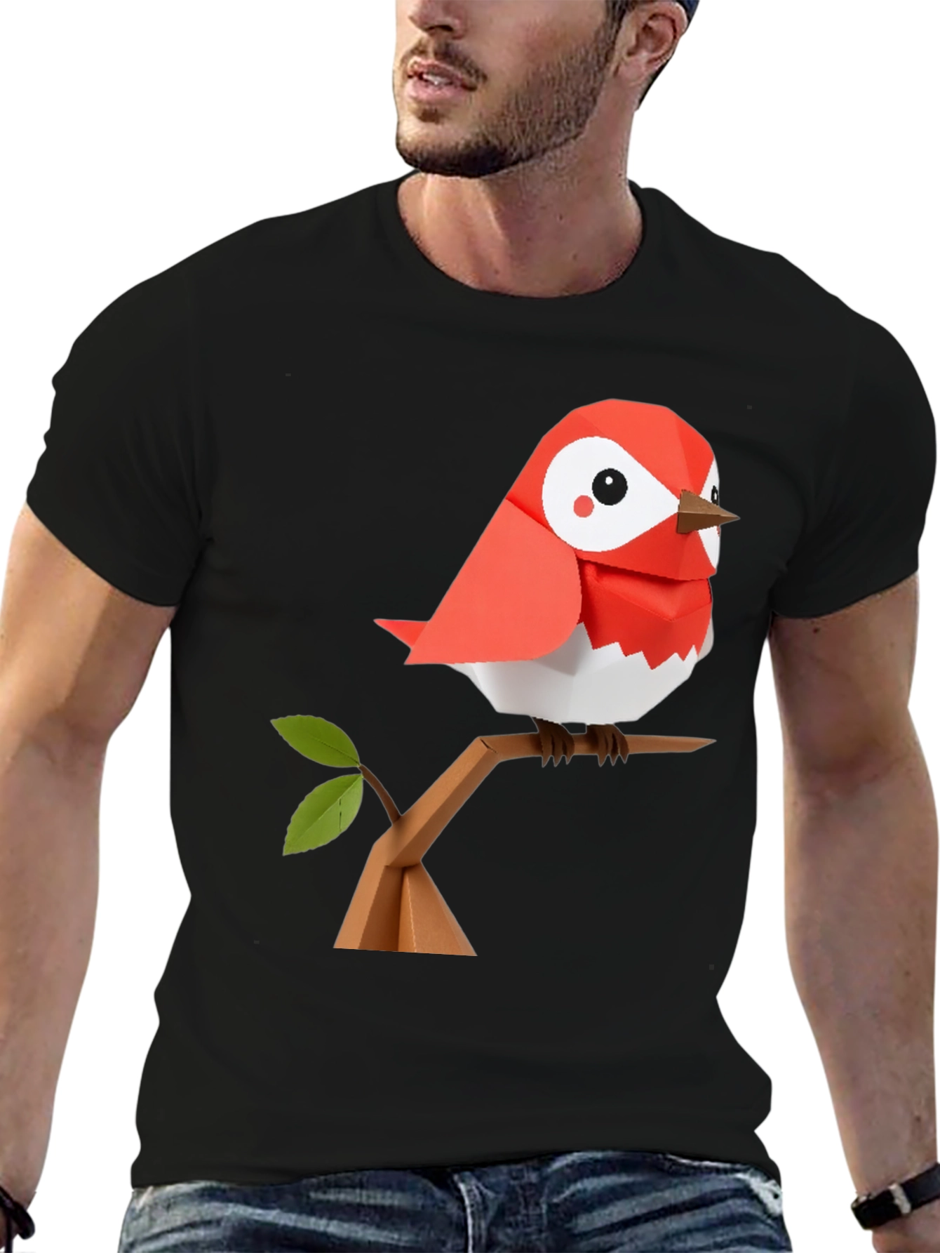 Origami Bird Graphic Tee - Stylish & Unique