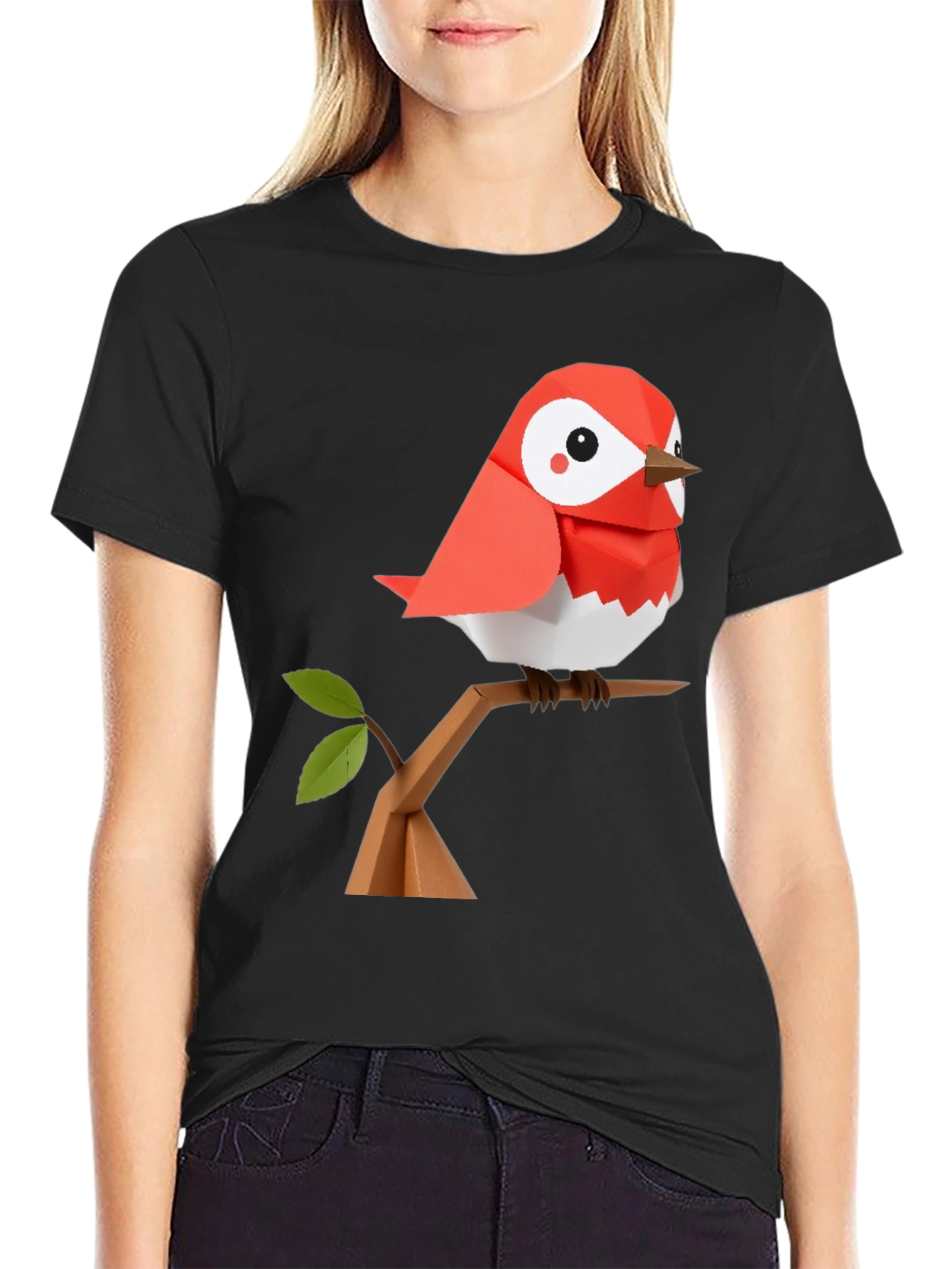 Origami Bird Graphic Tee - Stylish & Unique
