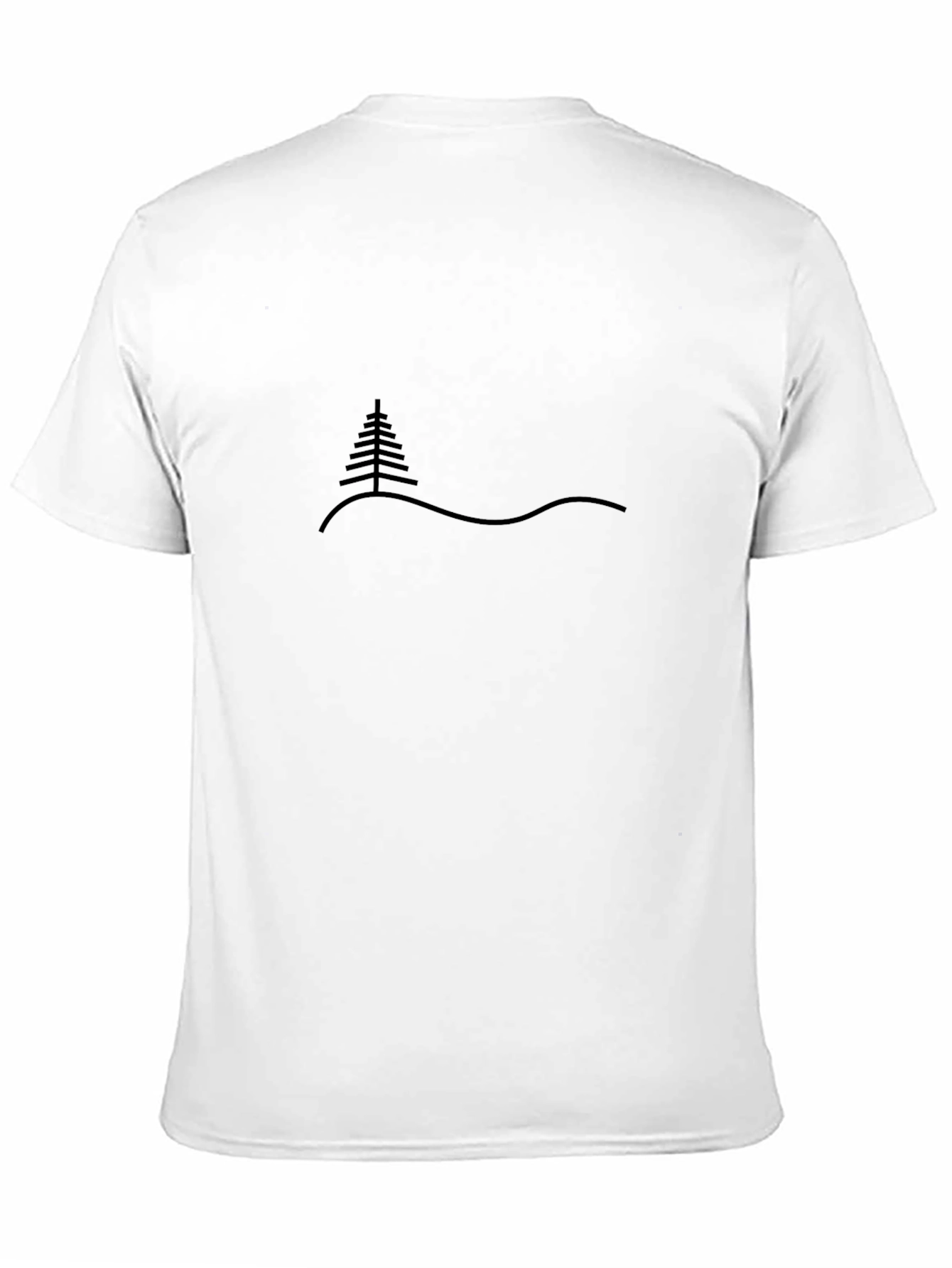 Minimalist Tree Graphic Black T-Shirt