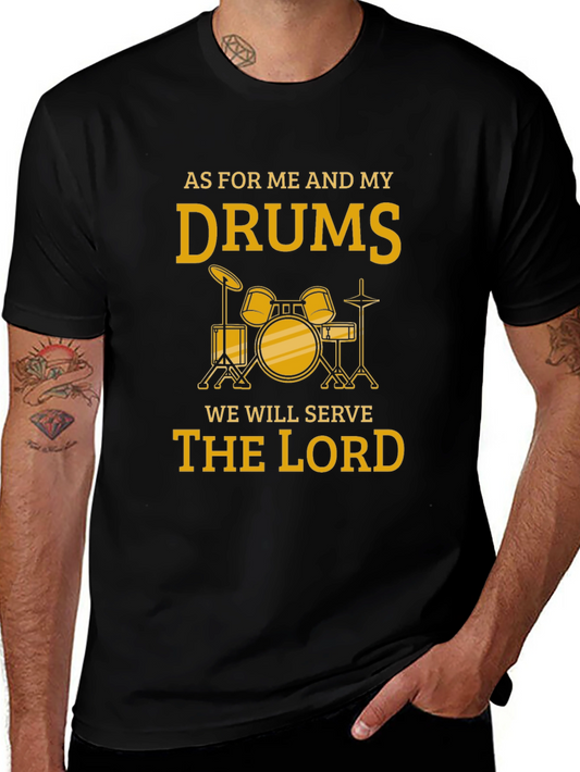 Drums Serve the Lord T-Shirt - Christian Musician Tee
