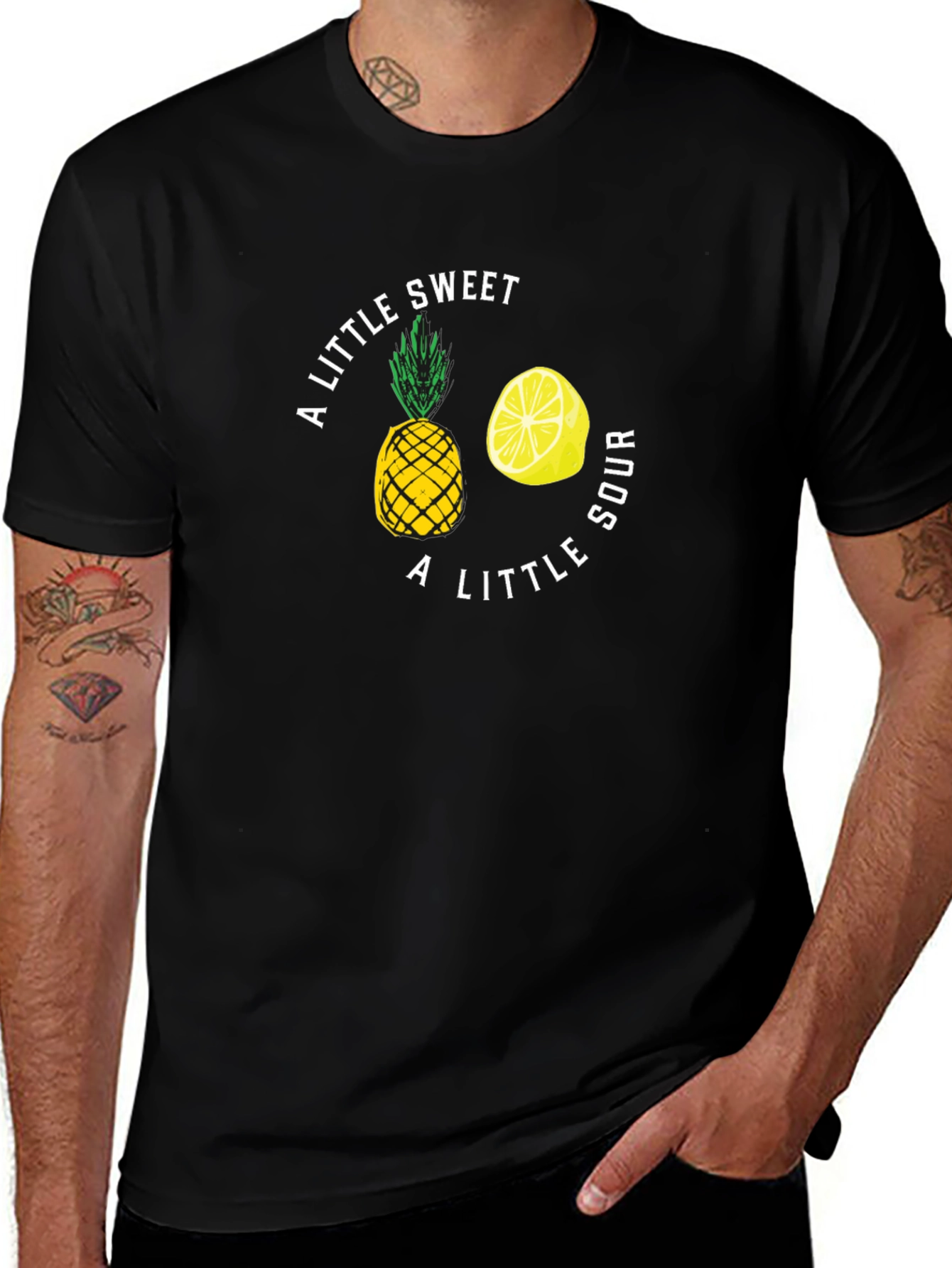 Sweet and Sour Graphic Tee - Soft Black T-Shirt