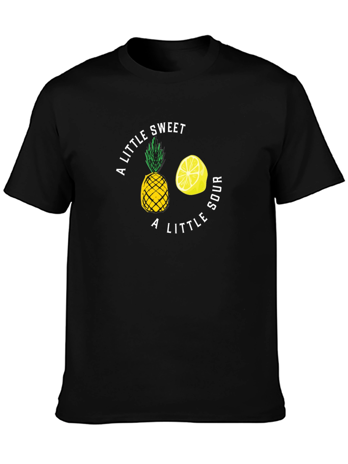 Sweet and Sour Graphic Tee - Soft Black T-Shirt