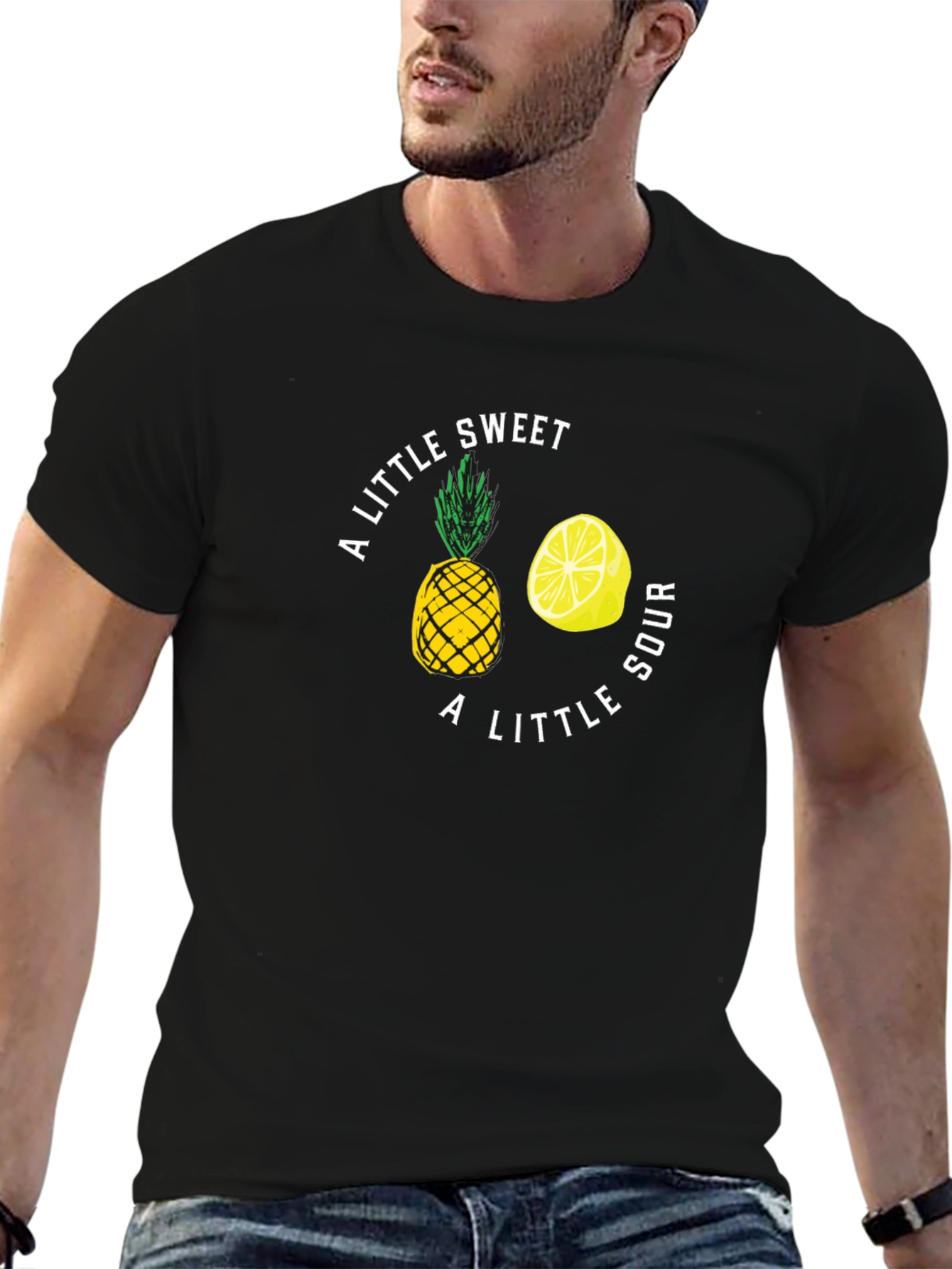 Sweet and Sour Graphic Tee - Soft Black T-Shirt