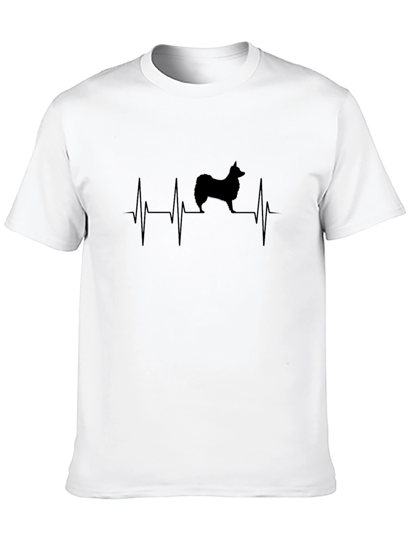 Dog Heartbeat T-Shirt - Black Cotton Tee