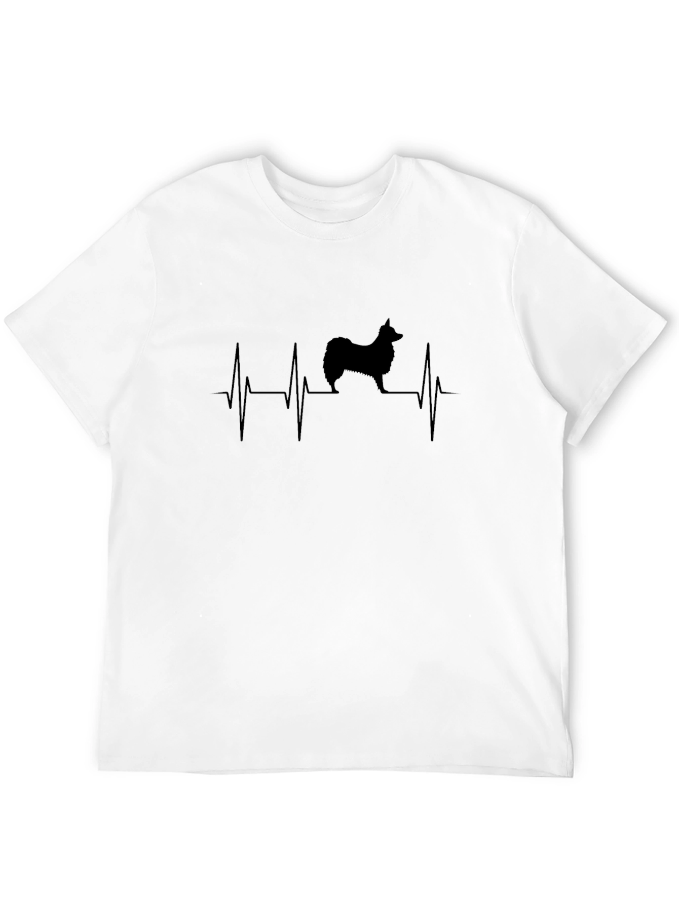 Dog Heartbeat T-Shirt - Black Cotton Tee
