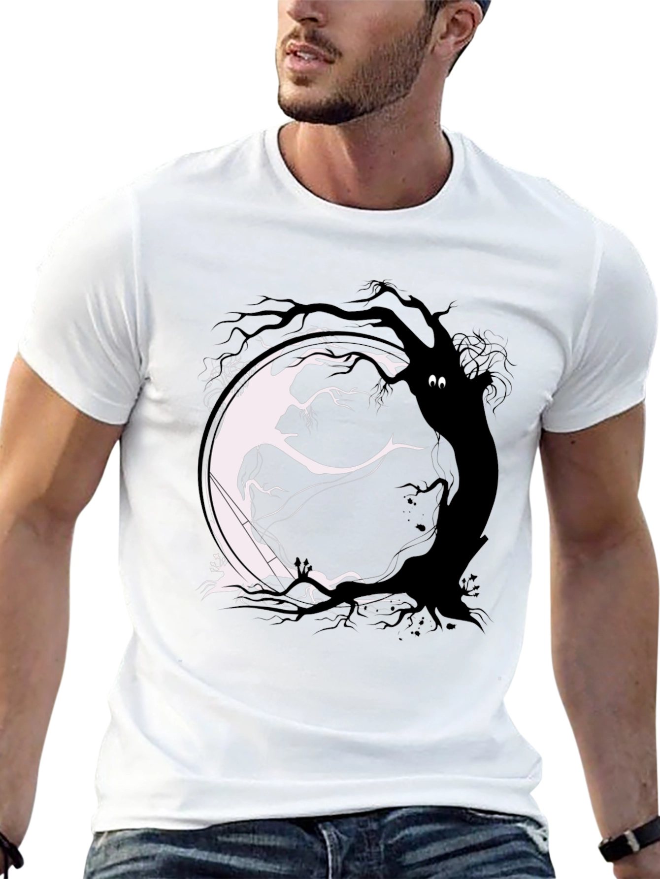 Yin Yang Tree Graphic Tee - Balance & Style
