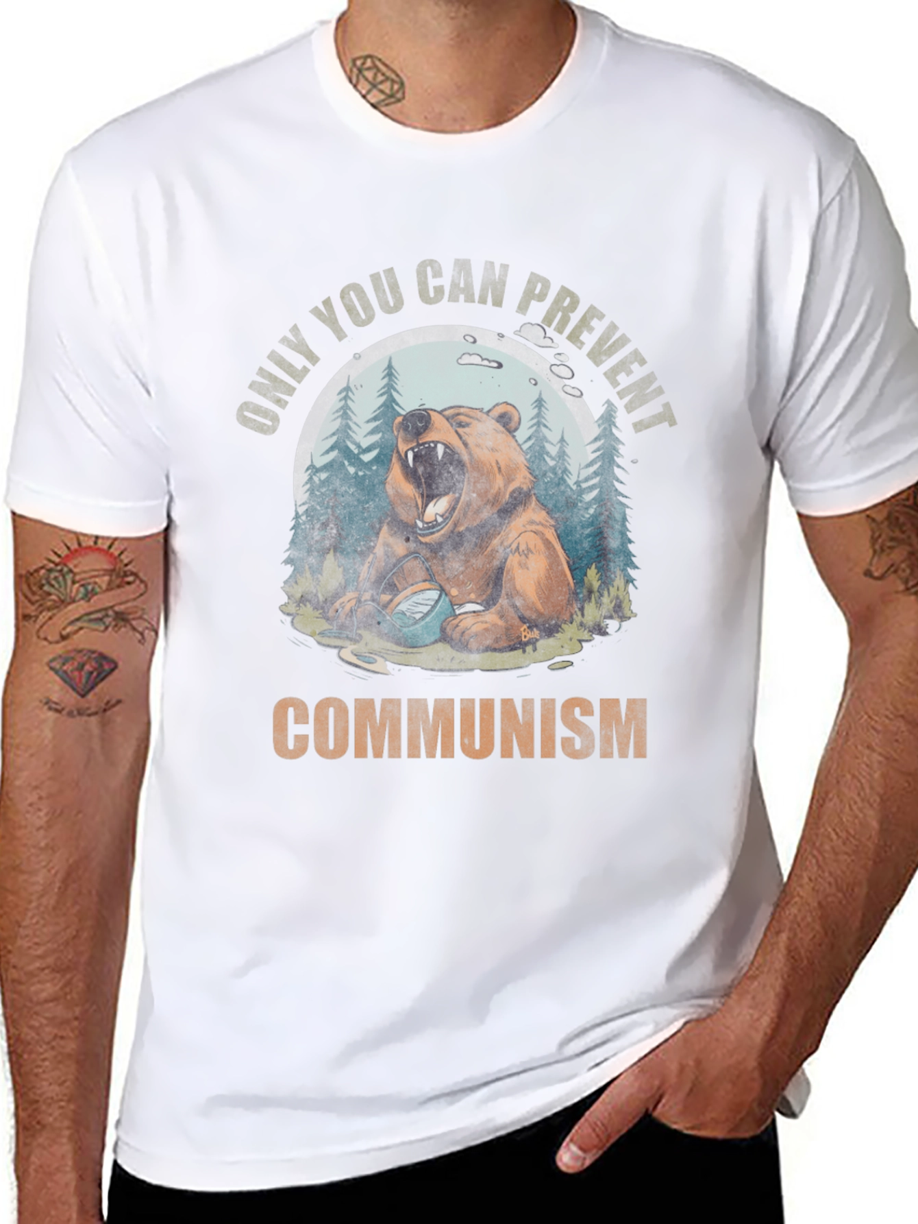 Only You Can Prevent Communism Bear T-Shirt