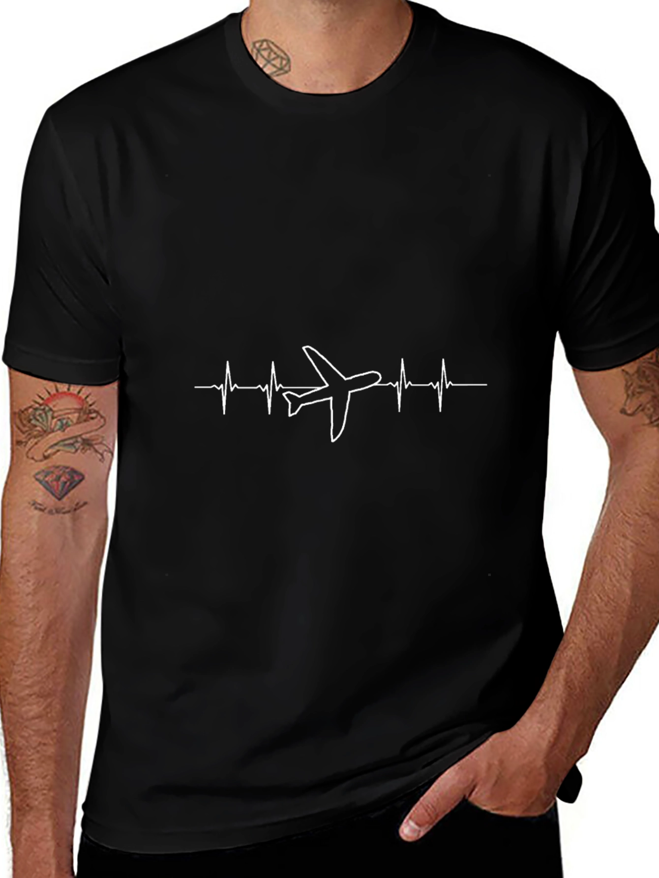 Pilot Heartbeat T-Shirt - Aviation Lover Tee