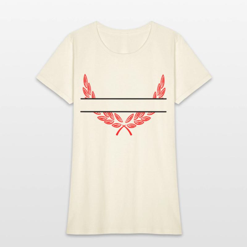 Laurel wreath name banner red