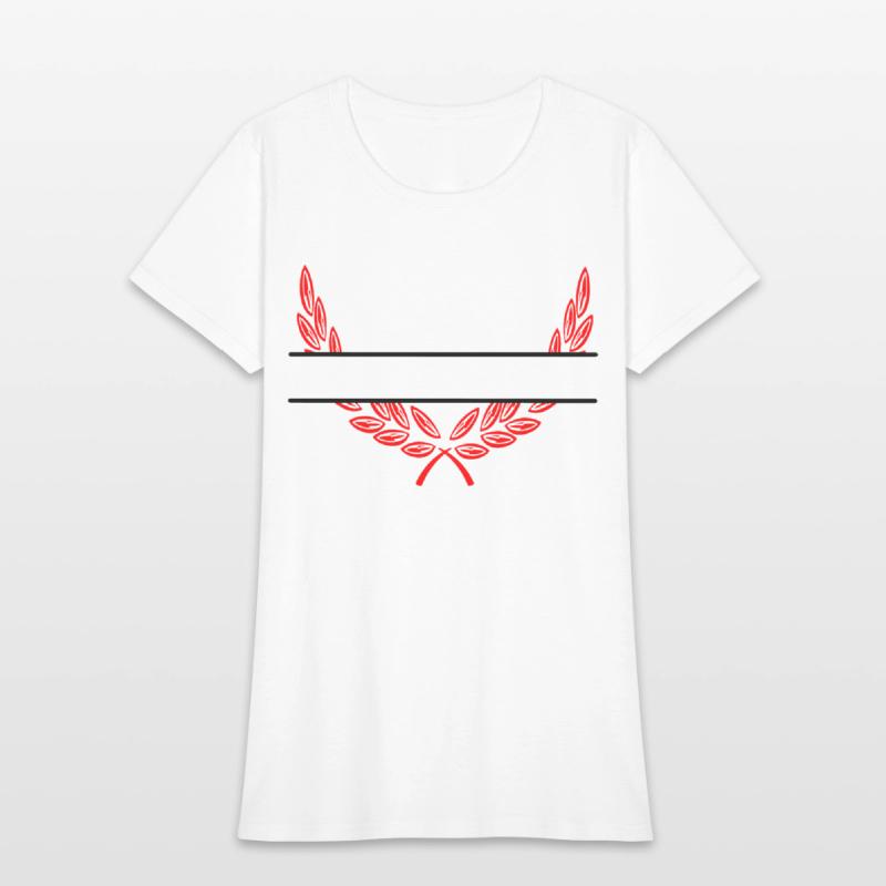 Laurel wreath name banner red