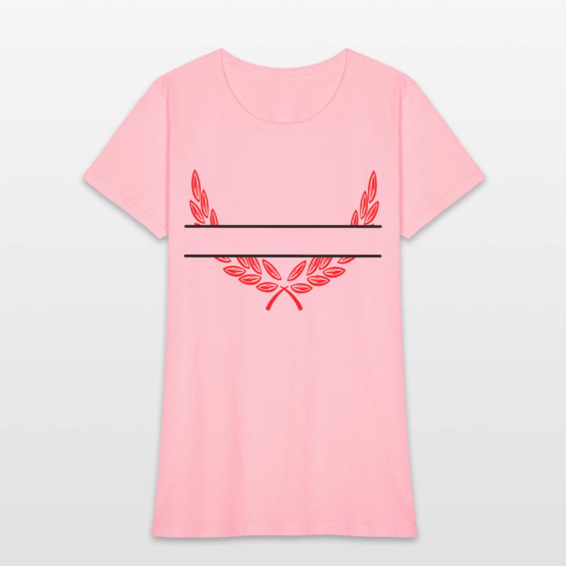 Laurel wreath name banner red