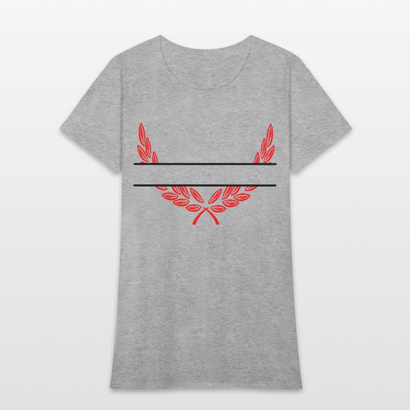 Laurel wreath name banner red