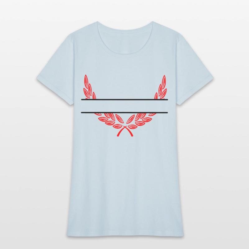 Laurel wreath name banner red