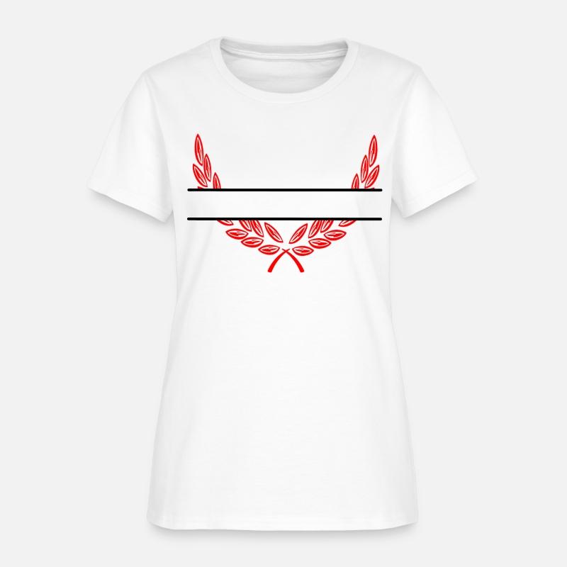 Laurel wreath name banner red