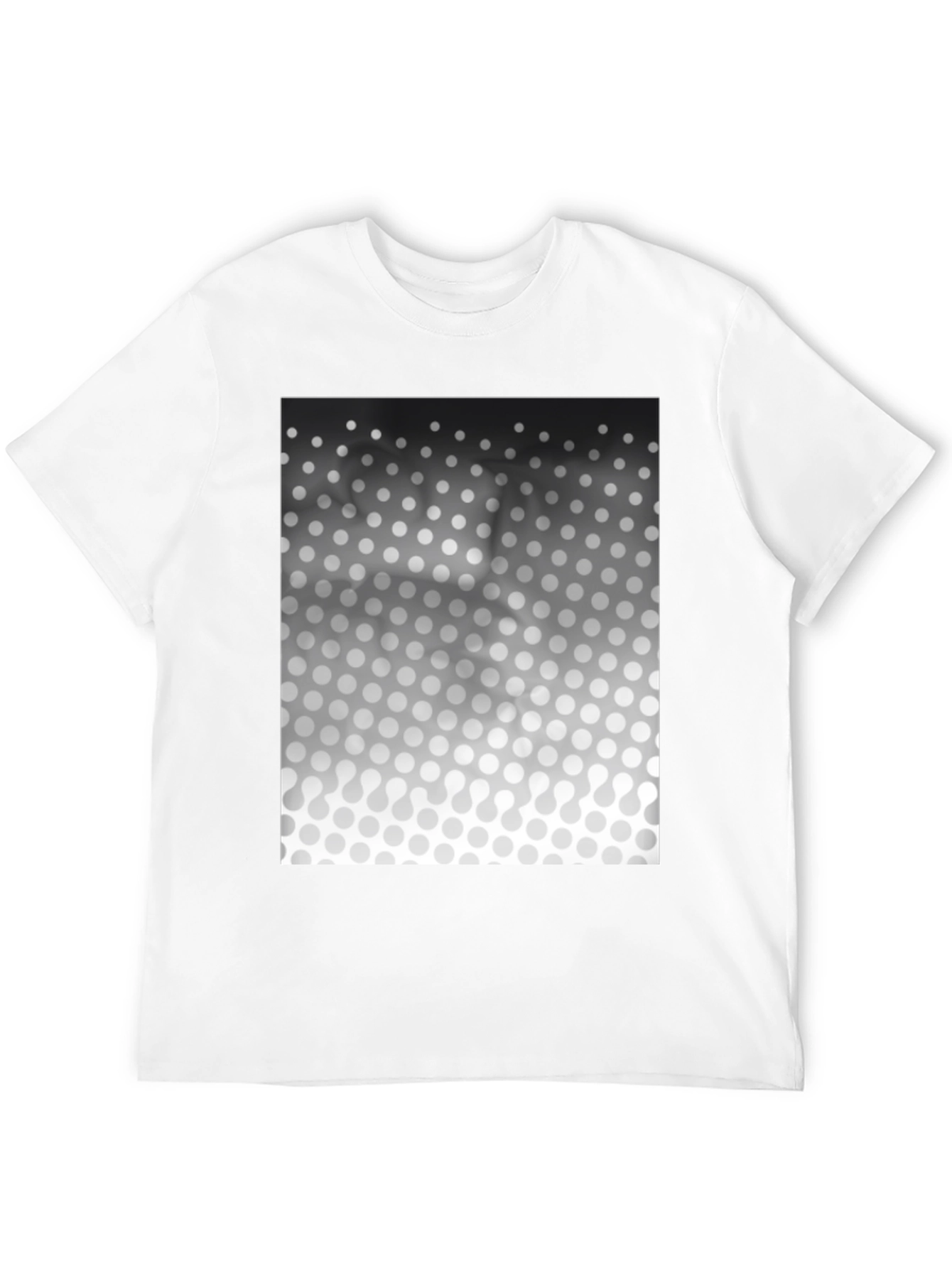 Modern Black T-Shirt with Geometric Gradient Design
