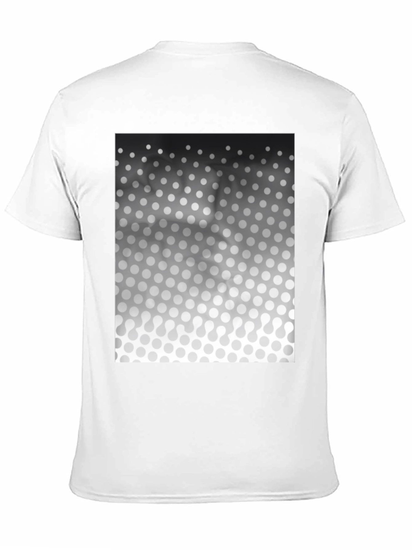 Modern Black T-Shirt with Geometric Gradient Design