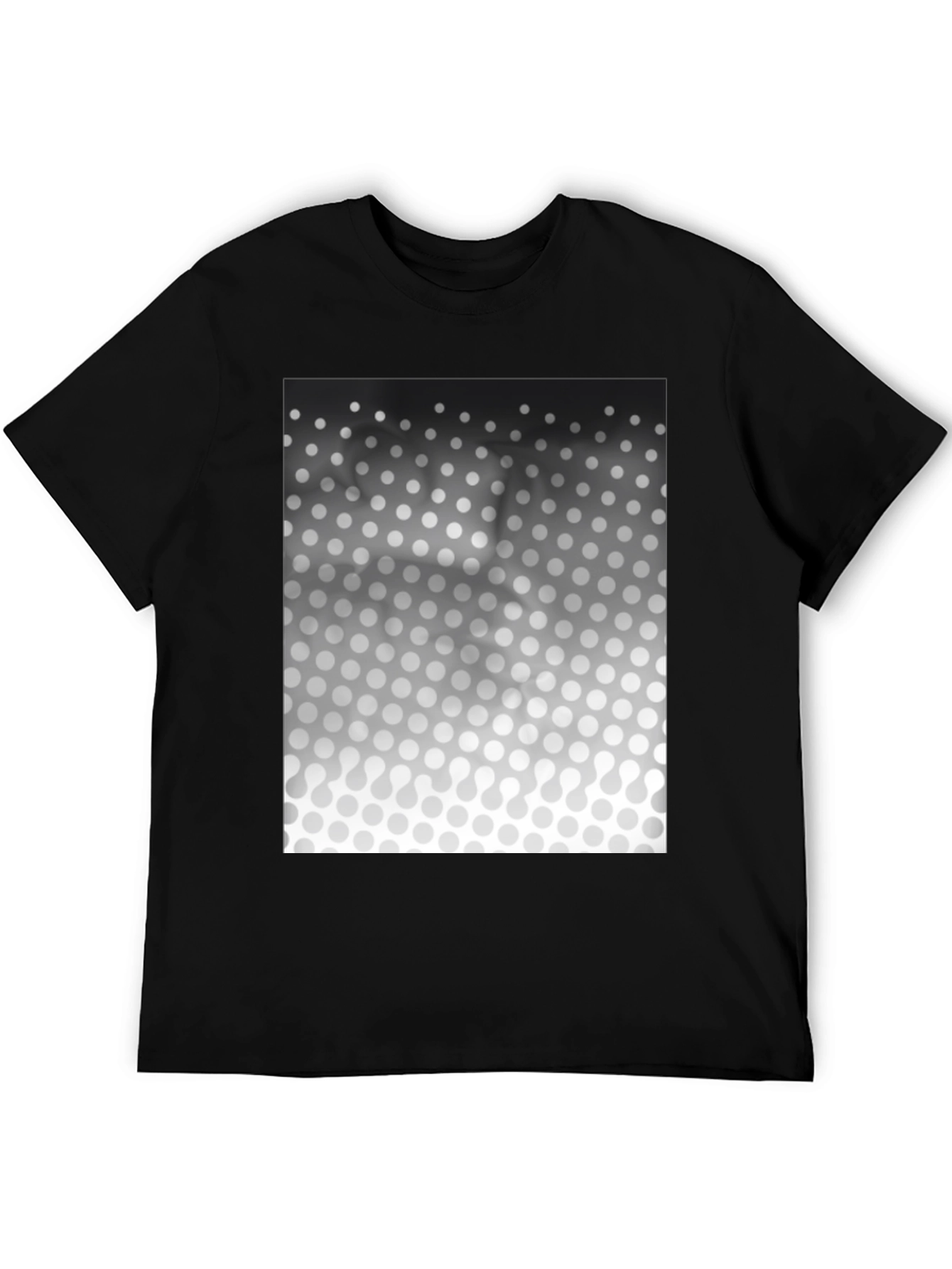Modern Black T-Shirt with Geometric Gradient Design