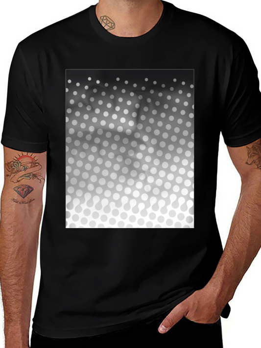 Modern Black T-Shirt with Geometric Gradient Design