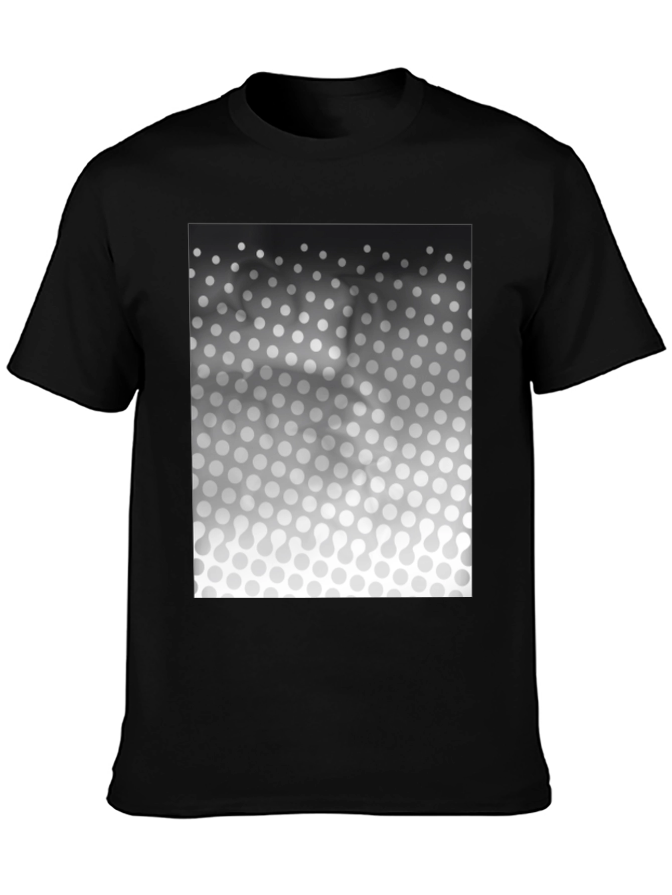 Modern Black T-Shirt with Geometric Gradient Design