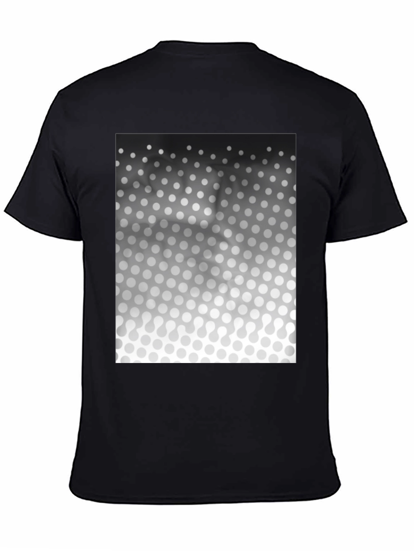 Modern Black T-Shirt with Geometric Gradient Design