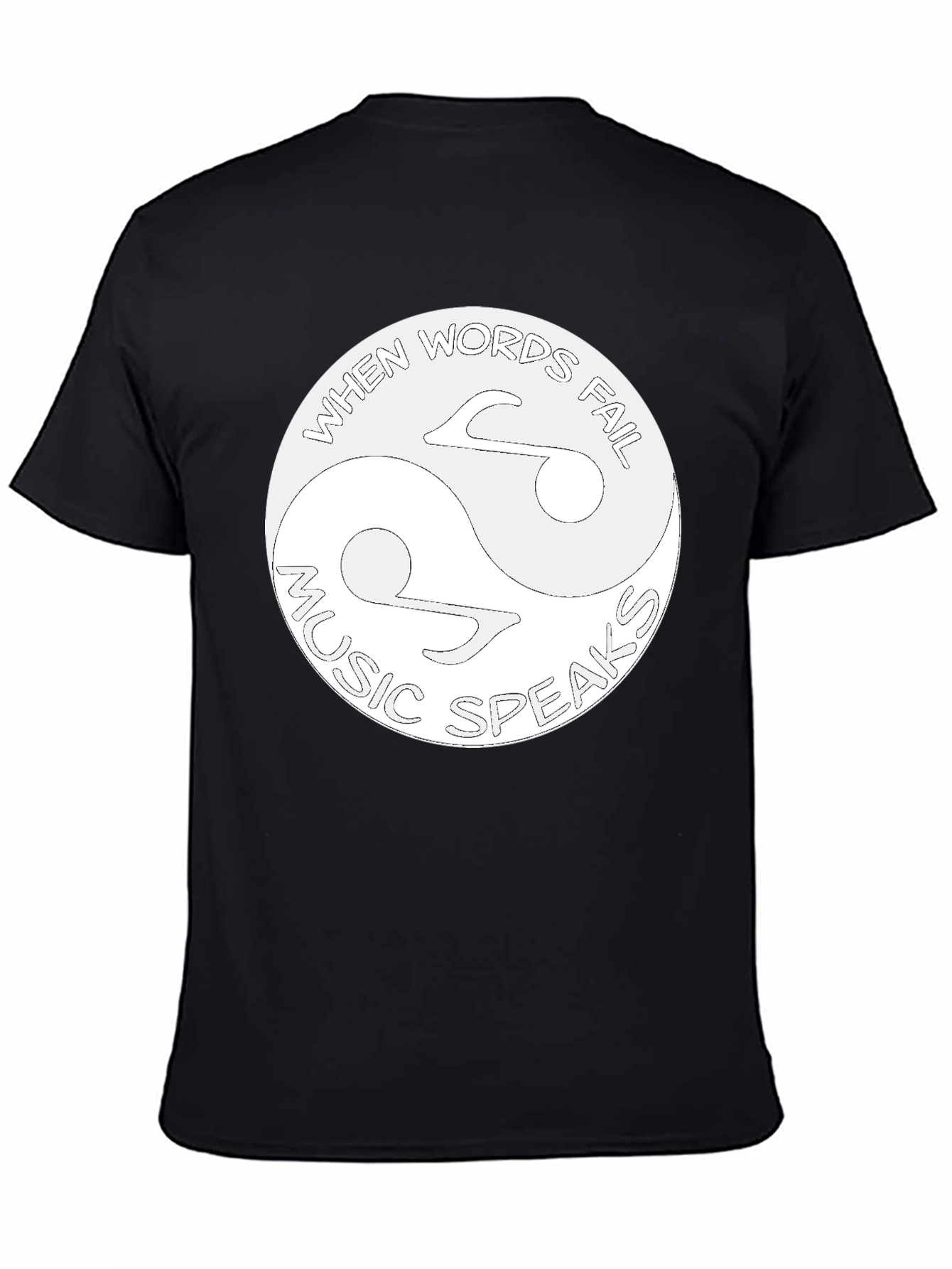 Music Speaks T-Shirt: Yin Yang Style