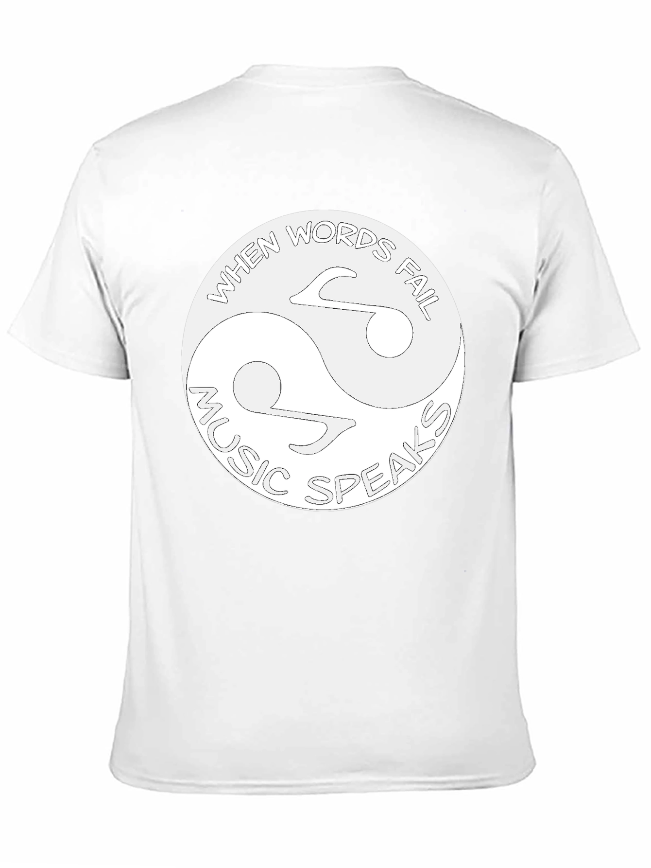 Music Speaks T-Shirt: Yin Yang Style