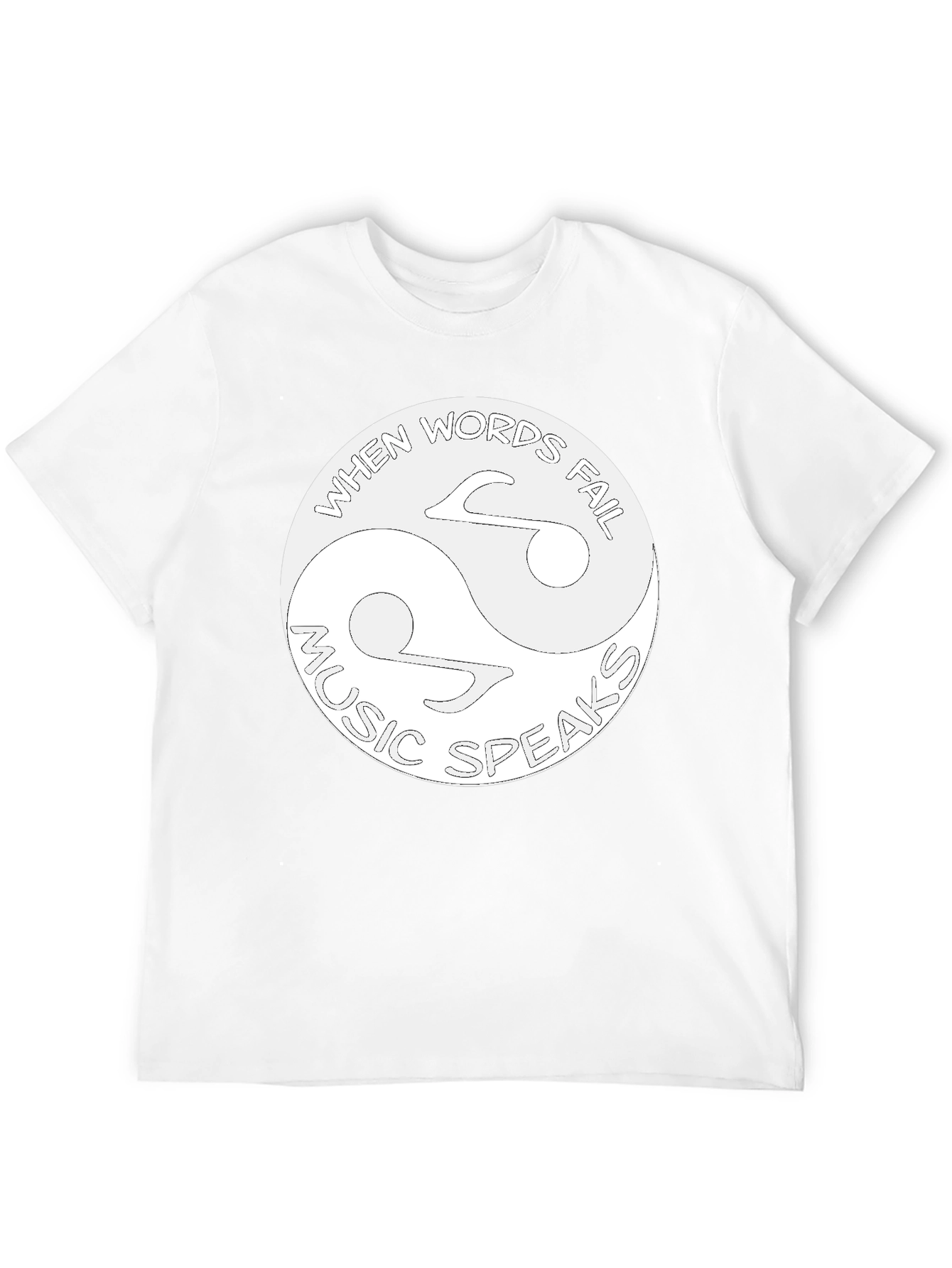 Music Speaks T-Shirt: Yin Yang Style
