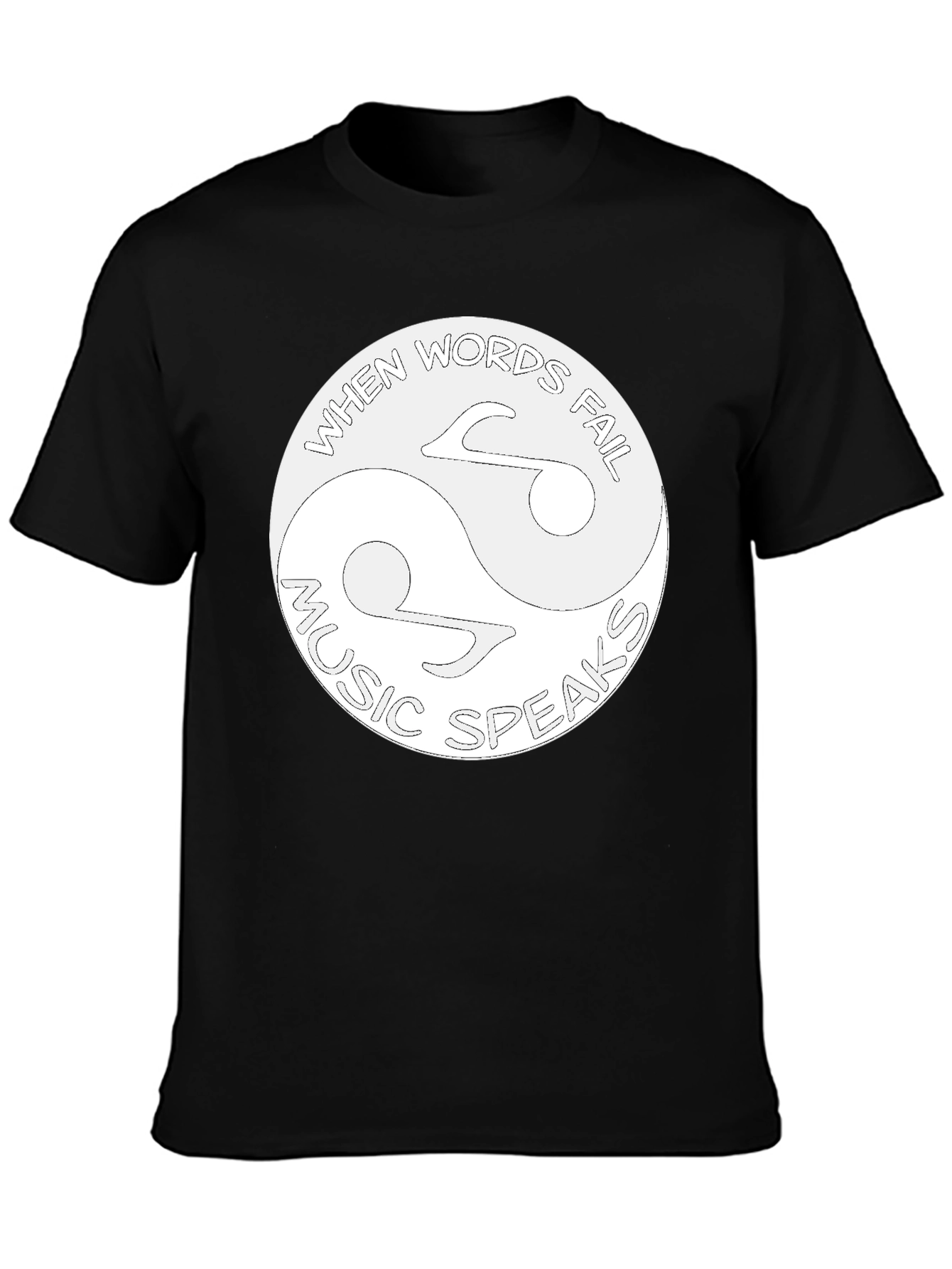 Music Speaks T-Shirt: Yin Yang Style