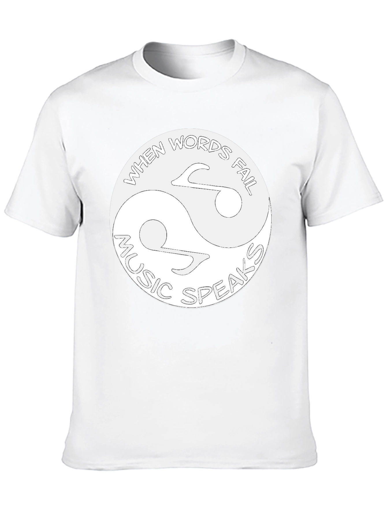 Music Speaks T-Shirt: Yin Yang Style