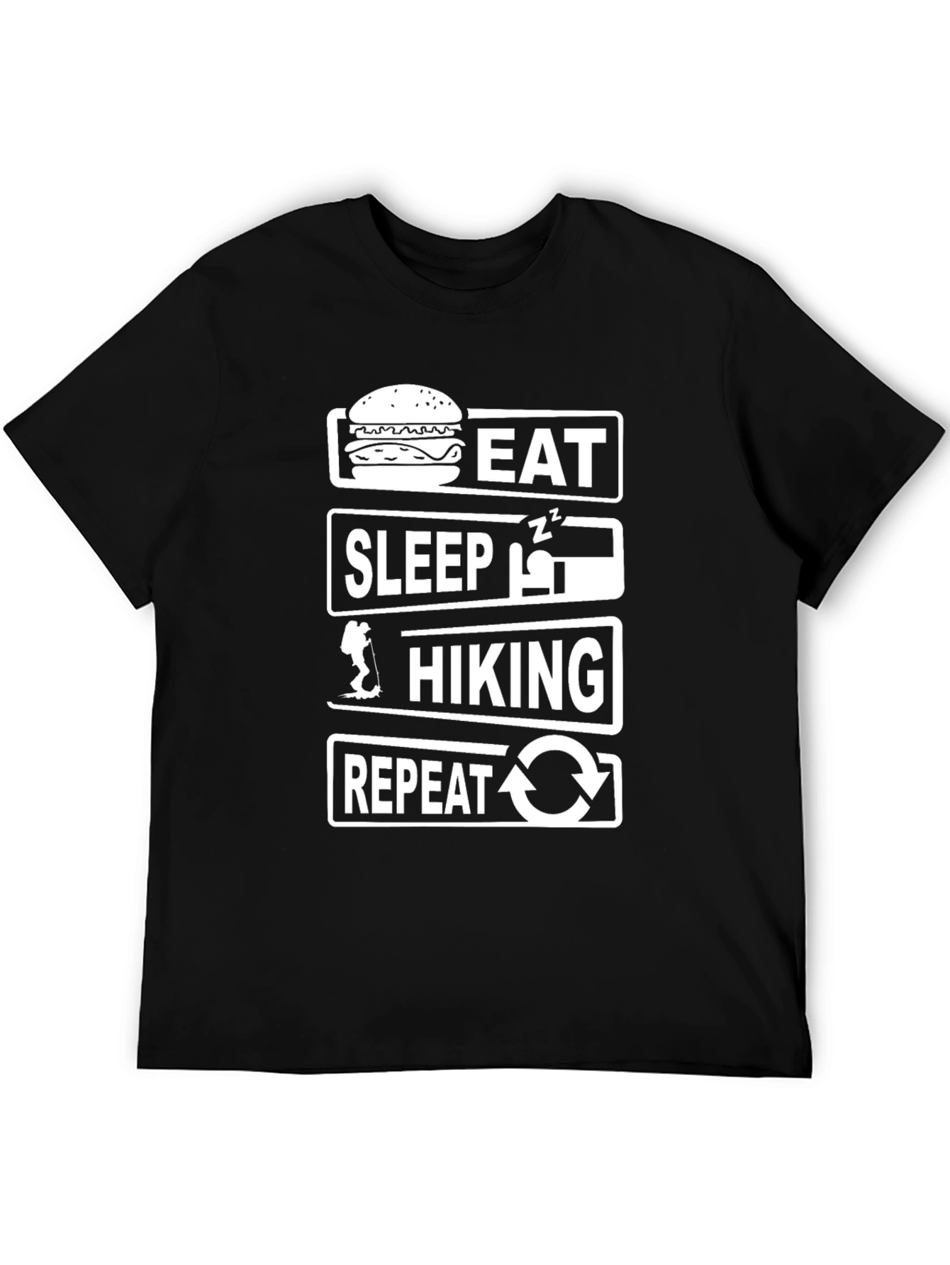 Eat Sleep Hike Repeat T-Shirt - Black