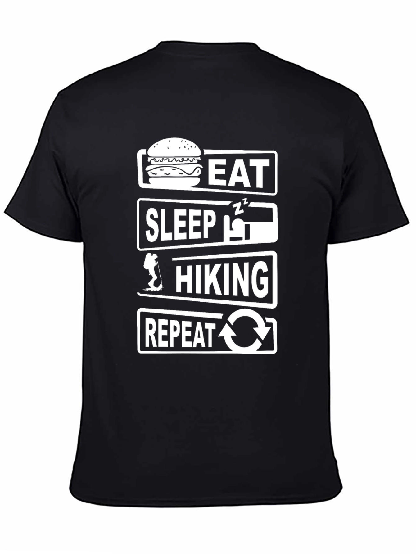 Eat Sleep Hike Repeat T-Shirt - Black