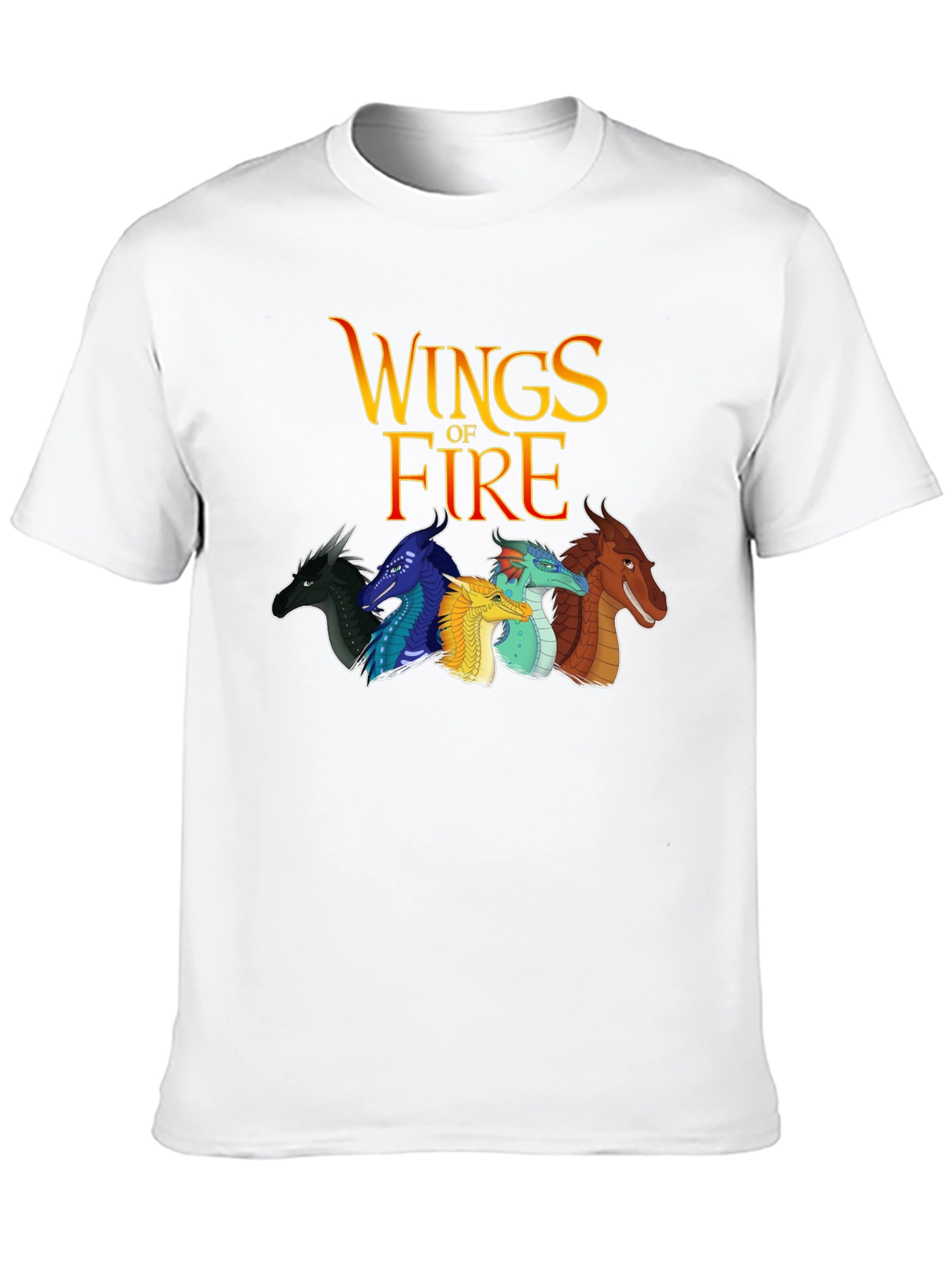 Wings of Fire Black T-Shirt Dragon Graphic