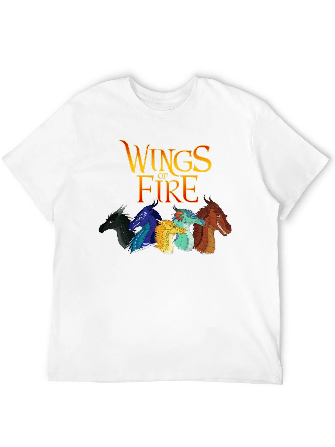 Wings of Fire Black T-Shirt Dragon Graphic