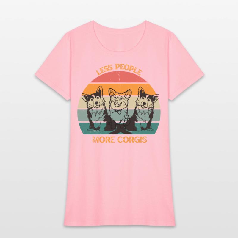 LESS PEOPLE MORE CORGIS T-SHIRT