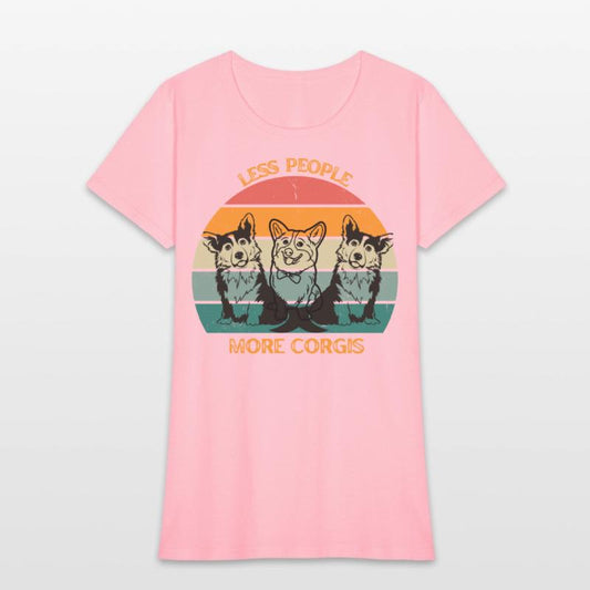 LESS PEOPLE MORE CORGIS T-SHIRT