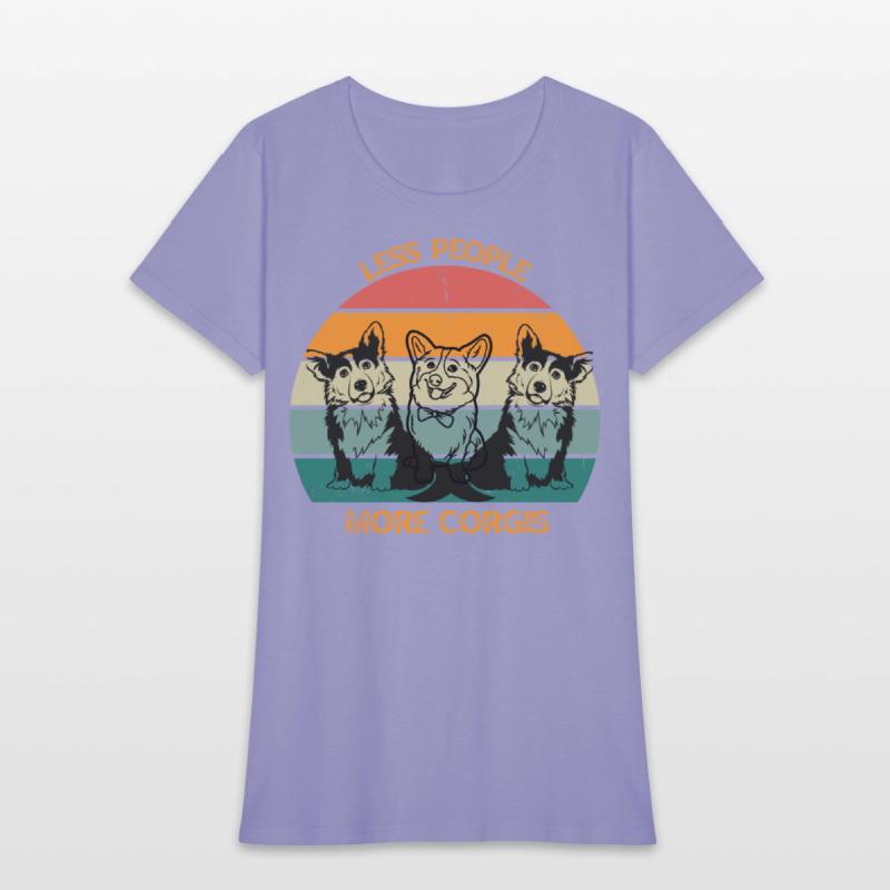 LESS PEOPLE MORE CORGIS T-SHIRT