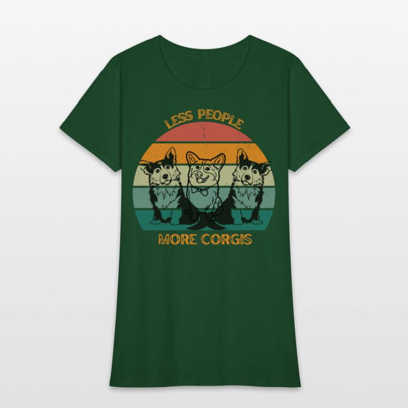 LESS PEOPLE MORE CORGIS T-SHIRT