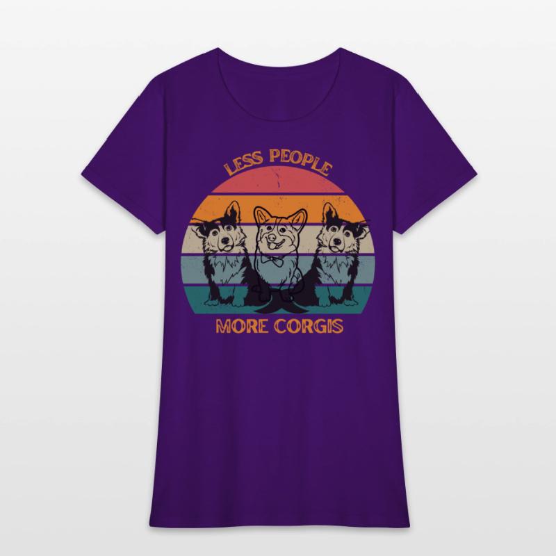 LESS PEOPLE MORE CORGIS T-SHIRT