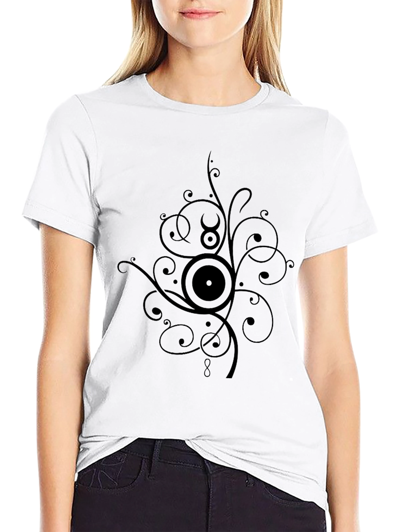 Stylish Black Graphic Tee - Taurus Zodiac Design