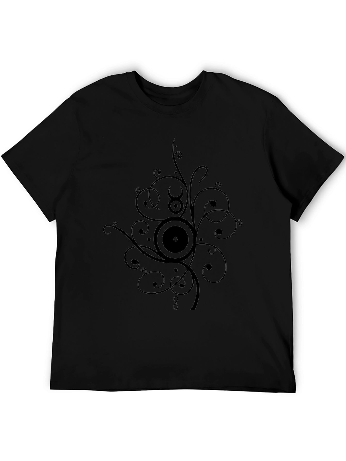 Stylish Black Graphic Tee - Taurus Zodiac Design