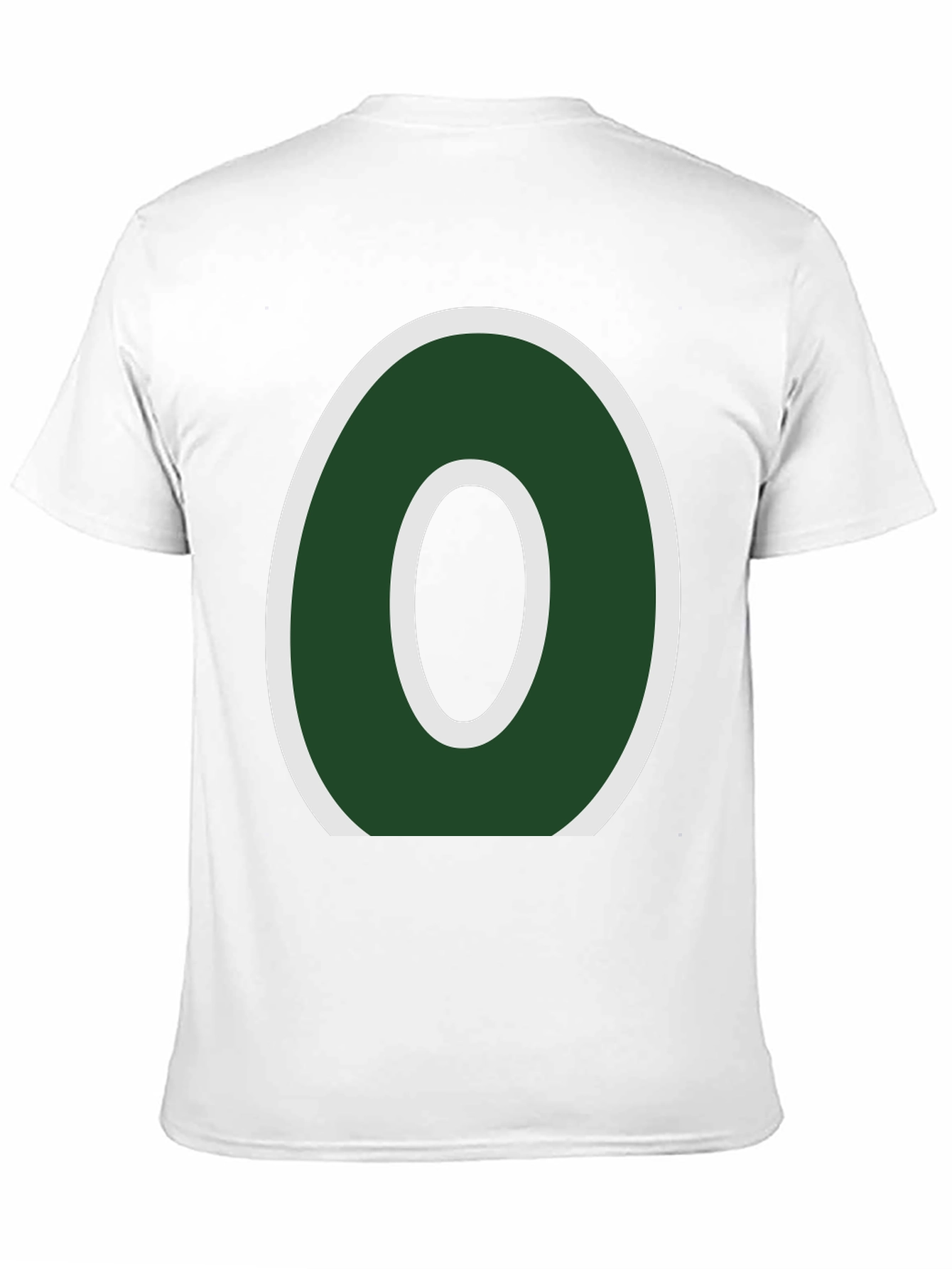 Letter O Graphic Tee - Casual Black T-Shirt