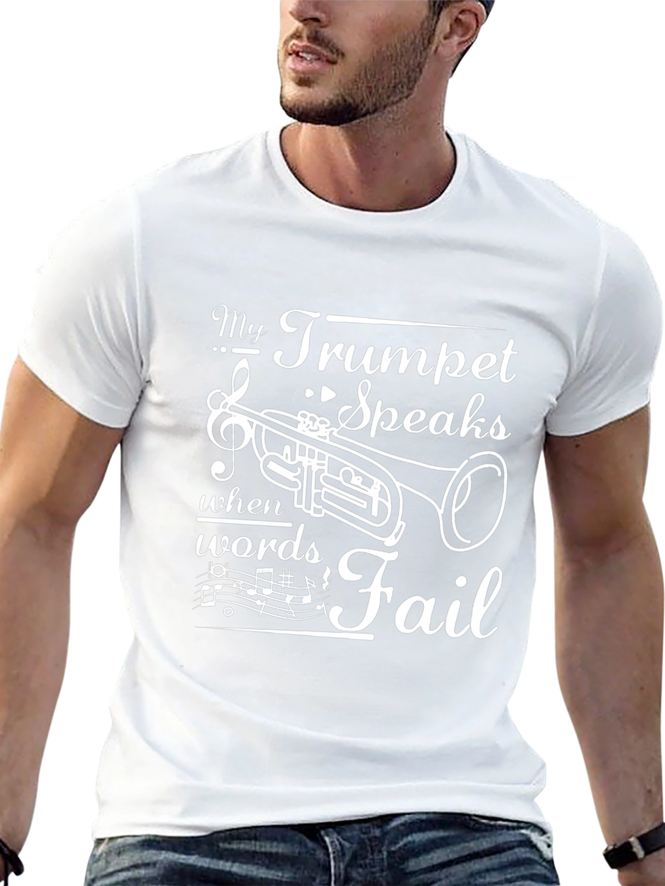 Trumpet Speaks T-Shirt: Music Lovers Gift