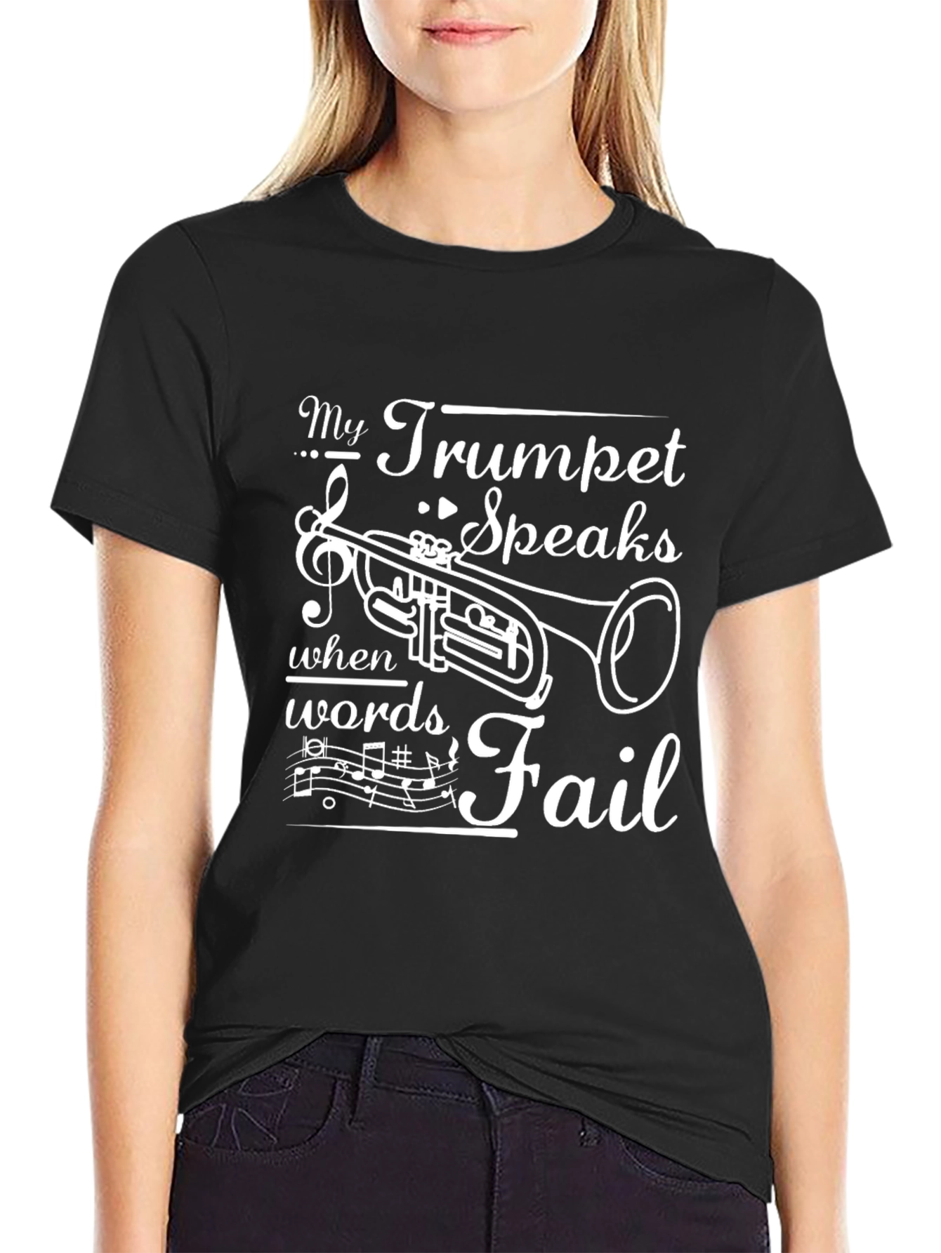 Trumpet Speaks T-Shirt: Music Lovers Gift