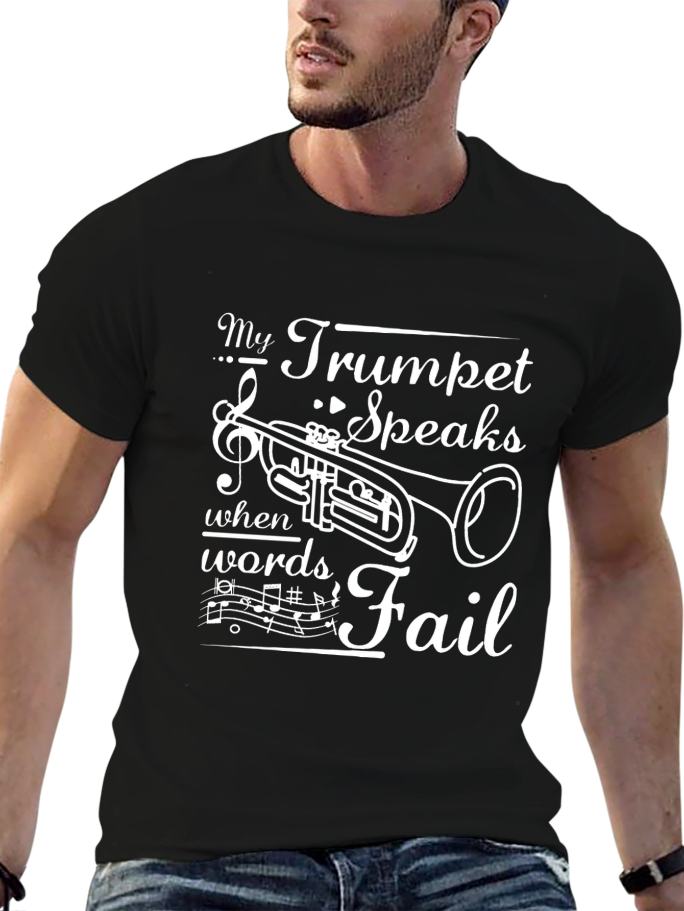 Trumpet Speaks T-Shirt: Music Lovers Gift